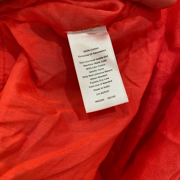 Talbots embroidered coral dress size Lp - Picture 4 of 5